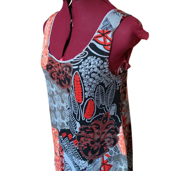 GITANE - Colorful Sleeveless Patchwork Dress - large - Picture 8 of 11